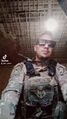 Кадр из TikTok колумбийского боевика ВСУ в укреплённом бетонном сооружении на передовой